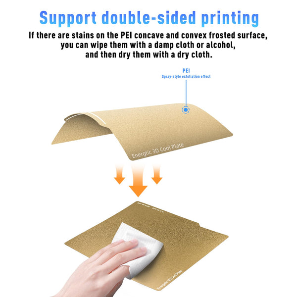 257 * 257mm A1 PEI Build Plate Double Sided Smooth Textured Heated Bed,Flexible Removable Spring Bed Plate for Bambu Lab A1/X1/X1C/X1E/P1P/P1S 3D Printer