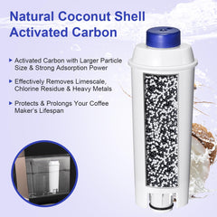 Water Filter Softener Compatible with Delonghi ECAM Coffee Machines, Dinamica, Magnifica S, Rivelia, ETAM, Authentica, Esam, DLSC002, Filter for Delonghi Coffee Machine