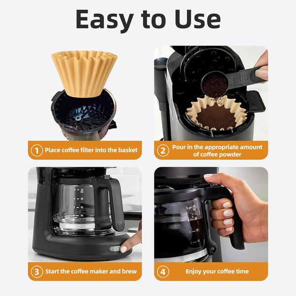 5 Cup Coffee Maker Filters Compatible with Mr.Coffee,Thicken Natural 5 Cup Coffee Maker Filters Compatible with Mr.Coffee Mini Brew,100 Count