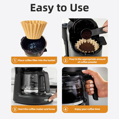 5 Cup Coffee Maker Filters Compatible with Mr.Coffee,Thicken Natural 5 Cup Coffee Maker Filters Compatible with Mr.Coffee Mini Brew,100 Count