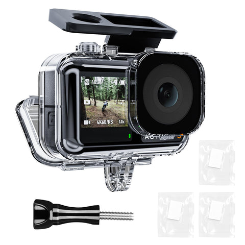 TELESIN Waterproof Case for DJI Osmo Action 5 Pro Action 4/3 Camera Underwater Housing Housing Cage Support 45M Deep Diving Snorkeling with Quick Release Mount Screw Accessories
