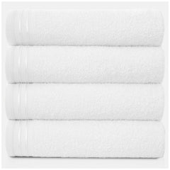 GC GAVENO CAVAILIA Large Towels Bath Sheet - Highly Absorbent Egyptian Cotton Towel Set - 4 Pack Extra Soft Large Bath Towel White - Quick Dry Bath Sheets - 450 GSM Washable Towels, 75X135 Cm