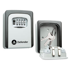 Defender Combination Dial Key Safe - Outdoor Wall Mounted Waterproof Key Lock Box - Secure Combination Key Storage Cabinet with Free Fixing Kit for Home, Office & Airbnb