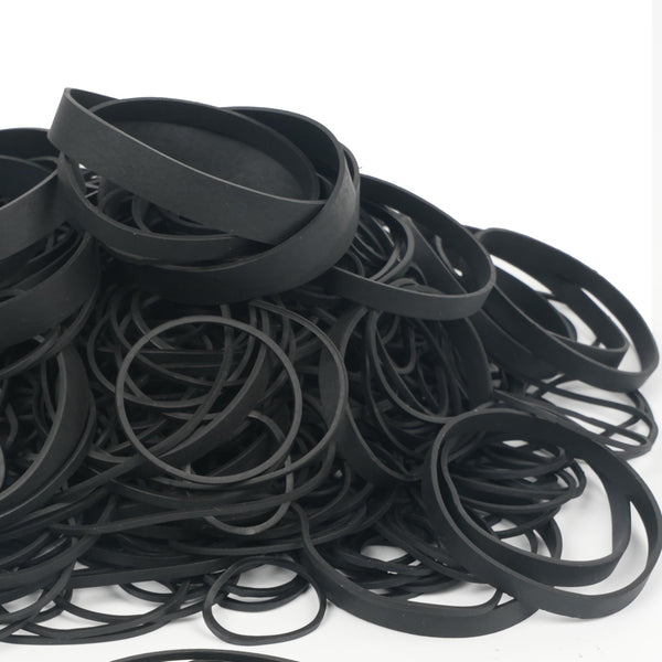Rubber Band Assorted Sizes Net Weight 190grams Black Elastic Bands Tactical Rubber Bands for Office supplies 40mm,60mm,(80 x3mm),(90 x 6mm),(90 x12mm),(120 x1.5mm)