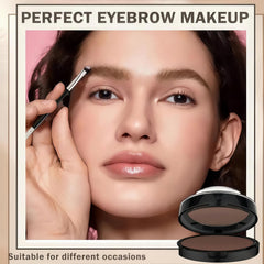 2PCS Waterproof Eyebrow Stamp,Eyebrow Stamp Kit with Eyebrow Pencil,Long-Lasting Eyebrow Powder &Brow Tint Kit,Easy-to-Use Brow Stamp for Quick Shaping,Multi-Functional Eyebrow Tint#Dark+Light Brown