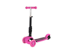 ASC 2in1 Scooter/Push Along with Seat - PINK - Sprung Tilt Steering - Height Adjustable Seat - Rear Foot Brake - And Ladybird basket - Age 3+