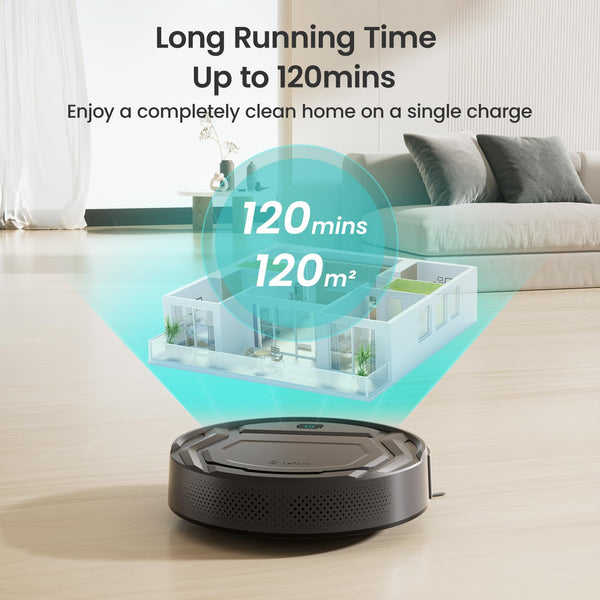 Lefant M210P Robot Vacuum Cleaner, Featured Carpet Cleaner Small Robot 7.8cm Thin 28cm DIA, Robotic Vacuum Alexa Voice Control Self-Charging Ideal for Pet Hair Hard Floor and Carpet