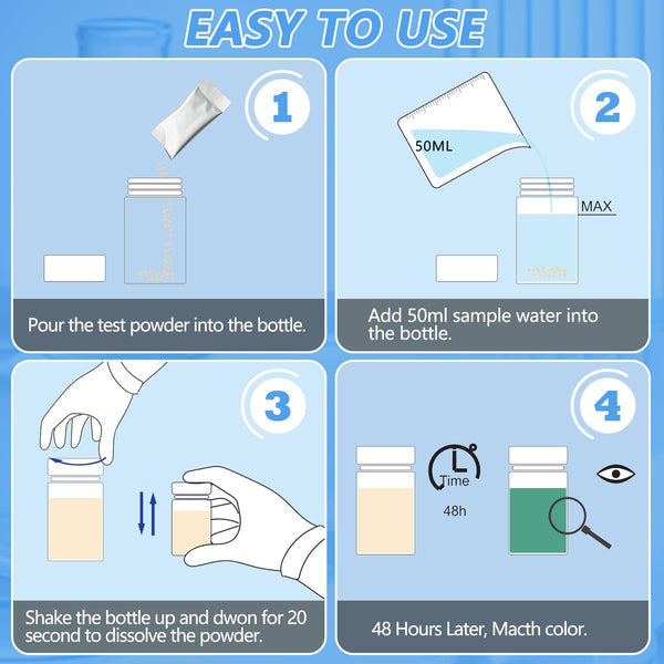 Coliform Bacteria Water Test Kit: 12-Pack Water Bacteria Test Kit Easy At-Home Well Water, Tap, Pool, Spring, Pond, Lake Drinking Water Quality Test