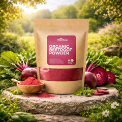 RheinNatur Organic Beetroot Powder 500g - 100% Beetroot Vegan Natural Ideal for Smoothies & Drinks Organic Quality