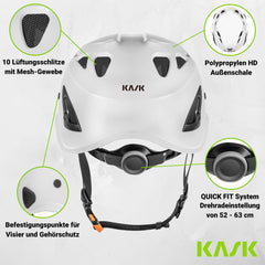 KASK Superplasma AQ Protective Helmet Light Green | Work Safety Helmet | Construction Site Helmet | Rotary Wheel | EN397