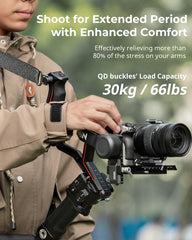 SMALLRIG Weight-Reducing Shoulder Strap Compatible with Sling Handle for DJI, Gimbal Belt with Upgraded QD Buckles for RS 4 / RS 4 Pro/RS 4 Mini/RS 3 / RS 3 Pro/RS 3 Mini/RS 2 Black - 5362