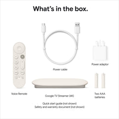 Google TV Streamer (4K) - Fast Streaming Entertainment With Voice Search Remote - Watch Movies, Shows, Live TV and Netflix in 4K HDR - Smart Home Control - 32 GB Storage - Porcelain