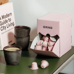Grind House Blend Coffee Pods – Pack of 100 Biodegradable Capsules – 100% Arabica – Nespresso® Original Compatible – Home Compostable – Barista Quality and Specialty Grade – Medium Roast