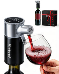 Electric Wine & Whiskey Decanter, Rechargeable Liquor Dispenser with 1-999ml Precise Dosing, 1-Second Aeration, Drink Tracking Promote Healthy Living, 30 Day Battery Life, Perfect for Parties & Gifts