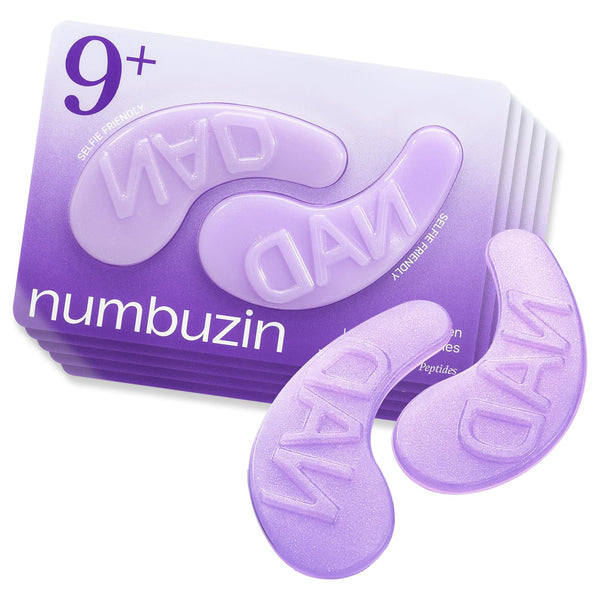 numbuzin No.9 Under Eye Patches with NAD+ & Collagen | Cooling Eye Patches for Dark Circles & Puffiness | Firming Hydrogel Eye Masks with Caffeine & Niacinamide | 5 Pairs (10 Patches)