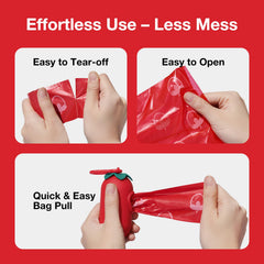 VETRESKA Dog Poop Bags 300 Count - 20 Strawberry Scented Refill Rolls