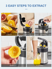Reemix Electric Citrus Juicer, 85W, 300ml, Stainless Steel