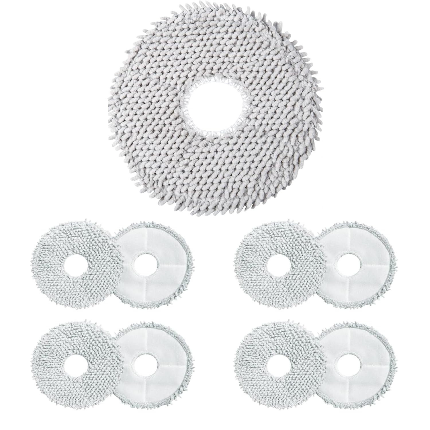 MYAYD Pack of 8 Mop Pads Replacement Parts for Xiaomi X10+/X20+ and Dreame L10s Ultra/L10 Ultra/L20 Ultra/L10s Pro Ultra Heat/X40 Ultra robot vacuums, Vacuum Cleaner Wet Mop Pads Accessories