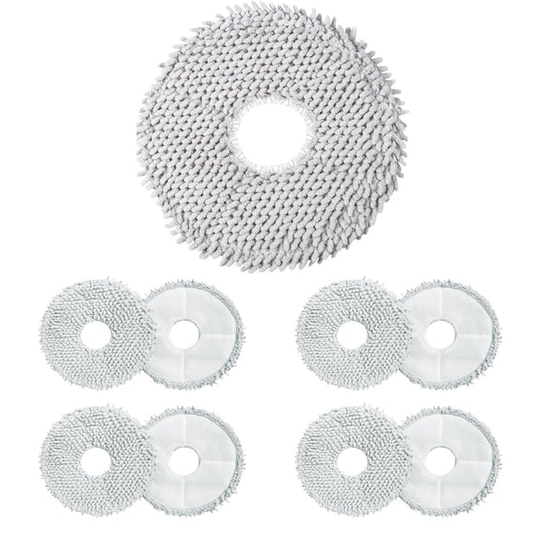 MYAYD Pack of 8 Mop Pads Replacement Parts for Xiaomi X10+/X20+ and Dreame L10s Ultra/L10 Ultra/L20 Ultra/L10s Pro Ultra Heat/X40 Ultra robot vacuums, Vacuum Cleaner Wet Mop Pads Accessories