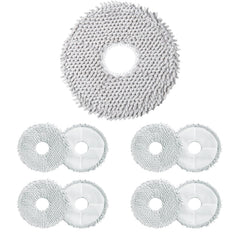MYAYD Pack of 8 Mop Pads Replacement Parts for Xiaomi X10+/X20+ and Dreame L10s Ultra/L10 Ultra/L20 Ultra/L10s Pro Ultra Heat/X40 Ultra robot vacuums, Vacuum Cleaner Wet Mop Pads Accessories