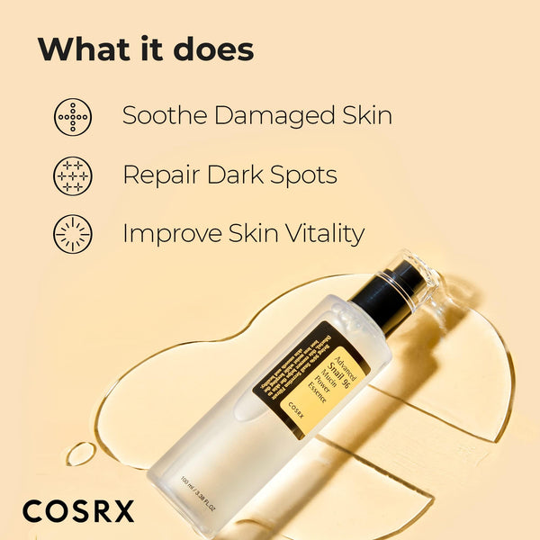 COSRX Advanced Snail 96 Mucin Power Essence 100ml, Skin Repair & Hydrating Serum, Snail Secretion Filtrate 96% & Hyaluronic acid, Korean Skincare