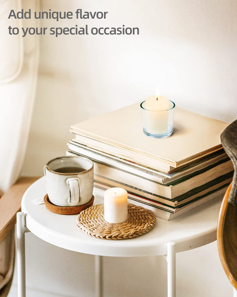 TRINIDa Premium Large Pillar Candle - 8 Pack White Pillar Candles in Eco-Kraft Paper Box, 50 x 100 mm | 25 Hour Long Burning Time - Ideal for Church, Home Decor and Special Occasions