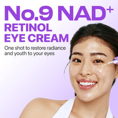 numbuzin No.9 Anti-Aging Eye Cream with NAD+ & Retinol – Targets Dark Circles, Puffiness & Wrinkles | Firming Under Eye Care with Peptides & Niacinamide | 10 ml (0.33 fl. oz.)