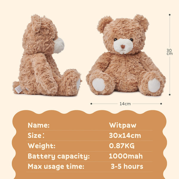 EBLOMA AI Talking Teddy Bear for Kids, Screen-Free Interactive Plush Companion, Gentle Conversation for Bedtime, Play & Emotional Comfort, Soft Gift for Boys & Girls Ages 3–9