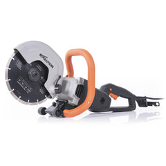 Evolution Power Tools R230DCT Disc Cutter, Concrete Saw, Cut Off Saw, For Cutting Concrete, Stone, Brick, Roof Tile & More - 2000W Motor, No Gas, 90 mm Cut, Incl Diamond Masonry Blade, 230V, 230mm