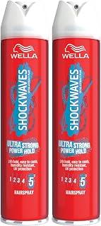 Wella Shockwaves Ultra Strong Power Hold Hairspray, 250ml (Pack of 2)