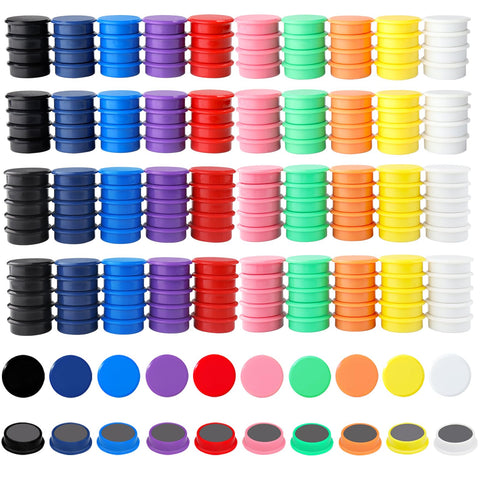 ZDZBLX Fridge Magnets 200 Pack, Strong Colourful Round Small Magnets for Whiteboard, Notice Board,Fridge,Office & Crafts, Cute Mini Magnets, Multicoloured Magnet for Classroom Home Kitchen, 10 Colours
