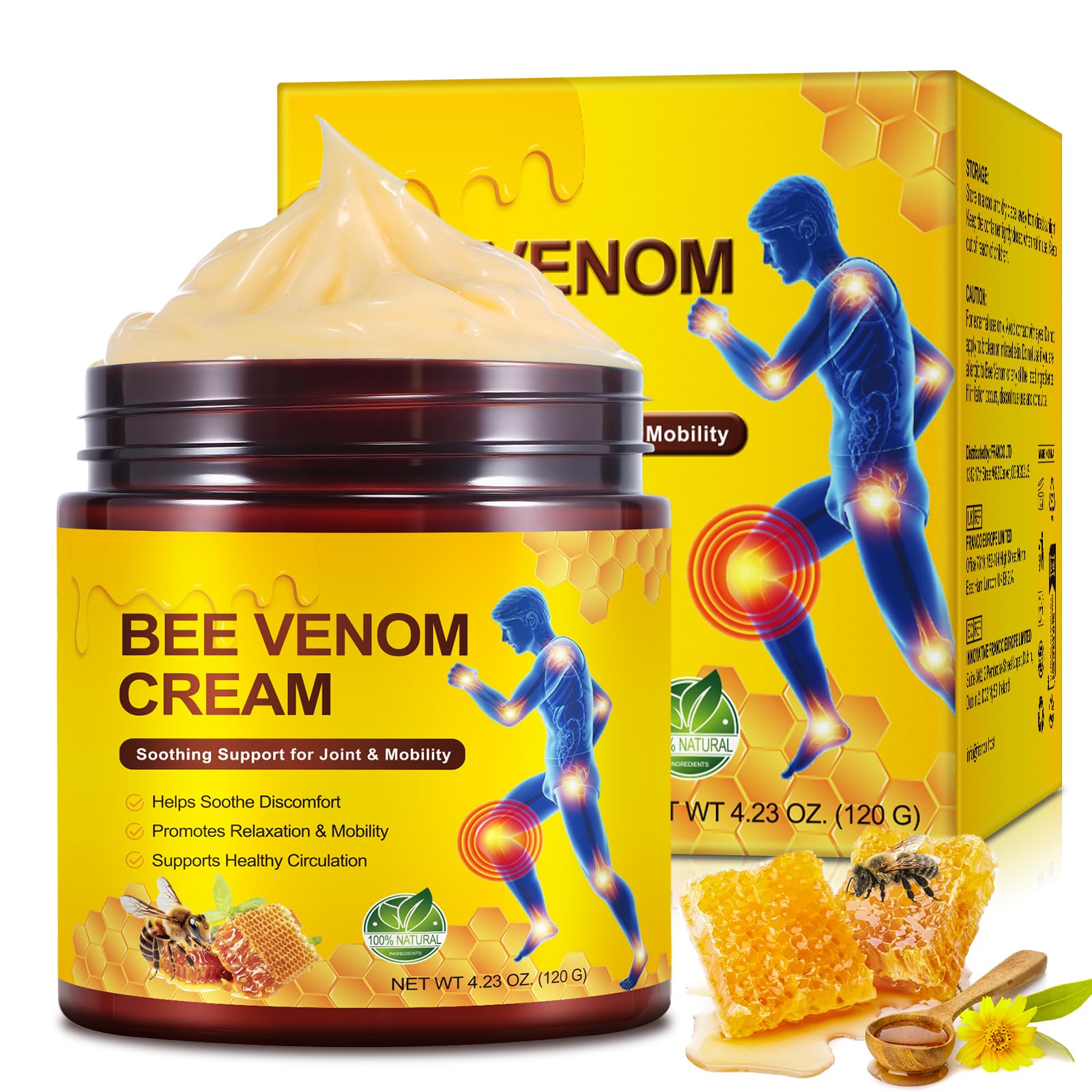 Arthritis & Joint Pain Relief Cream 120g – Extra Strength Anti-Inflammatory Formula for Knee, Back, Neck, Hands & Feet, Fast-Acting Deep Tissue Massage Cream for Stiffness, Swelling & Muscle Recovery