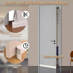 ESUFEIR 78"/2M Draft Excluder for Doors,Self Adhesive Draught Excluder for Bottom of Door,Silicone Draft Stopper Seal Strip for Soundproofing and Insulatuion,Black 78" L x2" W