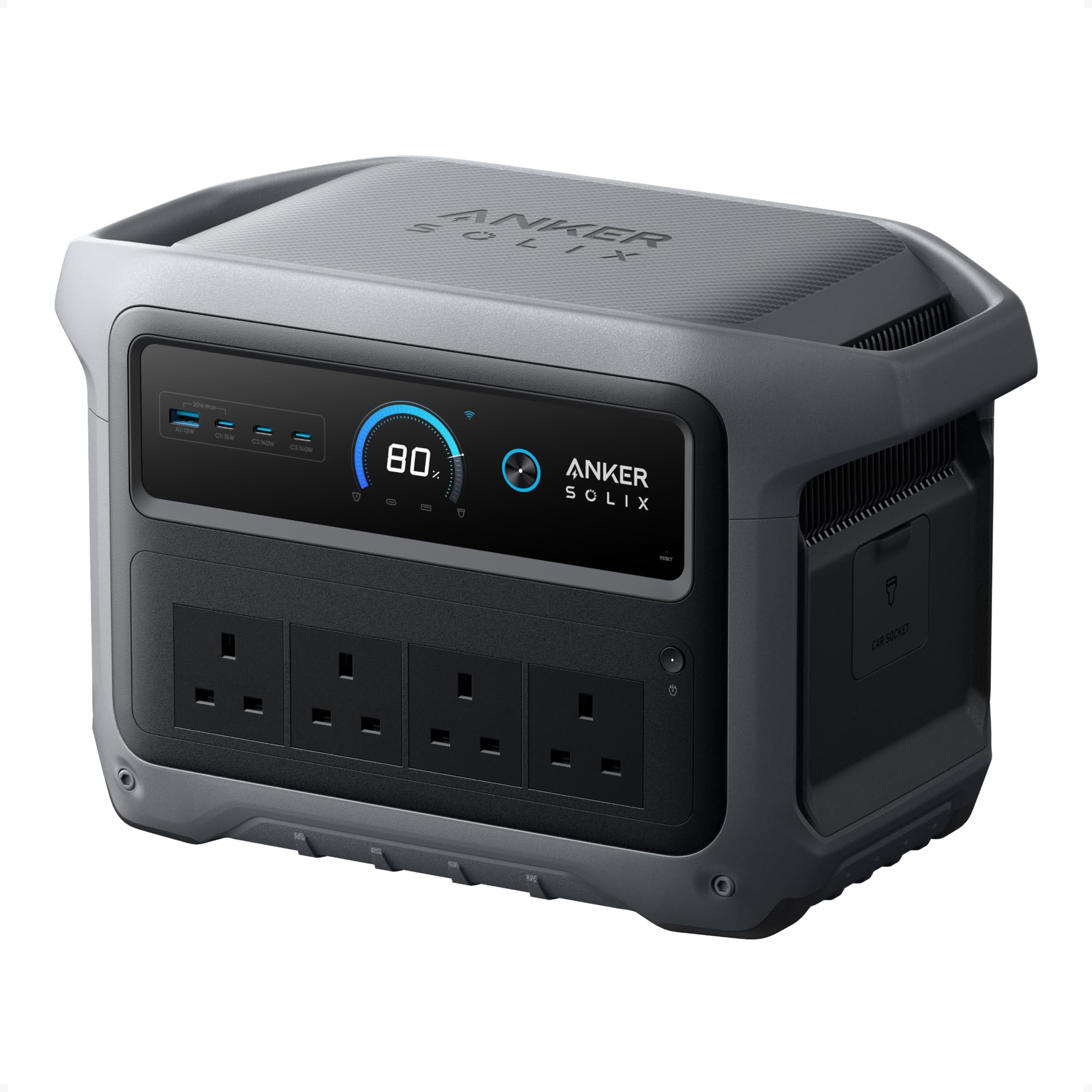 Anker SOLIX C1000 Gen 2 Portable Power Station, 2000W (Peak 3000W) Solar Generator, Full Charge in 49 Min, 1024Wh LiFePO4 Battery for Home Backup, Power Outages, and Camping