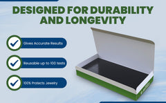 Gold Silver Platinum Jewelry Testing Kit 6 JSP Solutions 10K 14K 18K 22K 24K Silver, Platinum Large Test Stone Neutralizer & Bamboo Box Precious Metal Test Bars