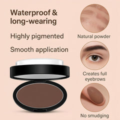 2PCS Waterproof Eyebrow Stamp,Eyebrow Stamp Kit with Eyebrow Pencil,Long-Lasting Eyebrow Powder &Brow Tint Kit,Easy-to-Use Brow Stamp for Quick Shaping,Multi-Functional Eyebrow Tint#Dark+Light Brown