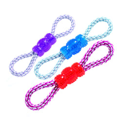 Classic Pet Products Vinyl and Rope Tug Toy, Assorted Color