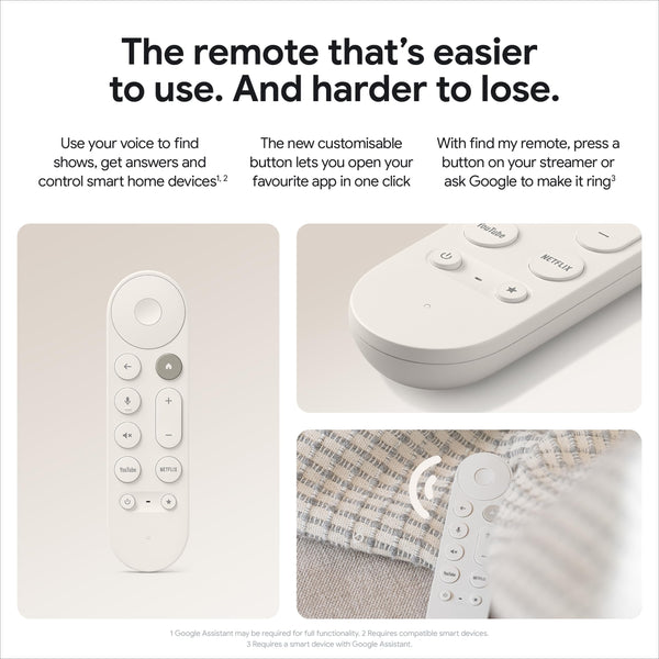Google TV Streamer (4K) - Fast Streaming Entertainment With Voice Search Remote - Watch Movies, Shows, Live TV and Netflix in 4K HDR - Smart Home Control - 32 GB Storage - Porcelain