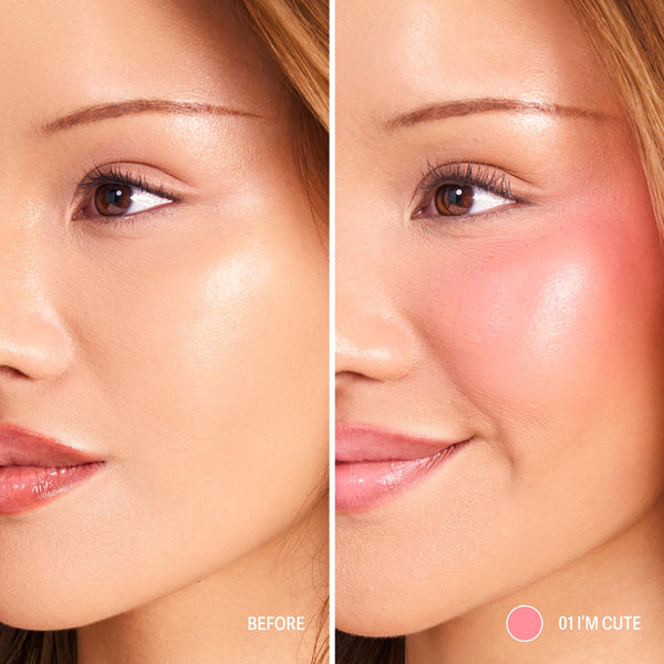 Sacheu Cheek STAY-N Liquid Blush for Cheeks — High Pigment, Buildable, Lightweight Cream Blush for Dewy & Radiant Flushed Cheeks — Long-lasting & Cruelty Free, I'm Cute