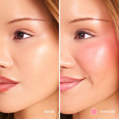 Sacheu Cheek STAY-N Liquid Blush for Cheeks — High Pigment, Buildable, Lightweight Cream Blush for Dewy & Radiant Flushed Cheeks — Long-lasting & Cruelty Free, I'm Cute