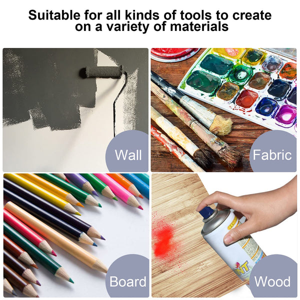 MWOOT 4 Pieces Mandala Drawing Stencils for Wall Painting Supply,Reusable Large Templates for Canvas Fabric Wall Decors Art Set,Mandala Design Drawing Plastic Stencil for DIY Art Beginners (30x30CM)