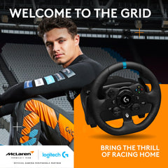 Logitech G923 Trueforce Gaming Racing Steering Wheel with Pedals, Power Feedback up to 1000 Hz, Responsive Pedal, Dual Clutch System, for Xbox Series X|S, Xbox One/PC, UK Plug - Black