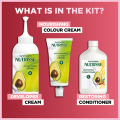 Garnier Nutrisse Ultra Color Hair Dye, Vegan, 5.25 Frosted Chestnut Brown. Provides 100% grey coverage and vibrant, long-lasting 8-week colour. No-ammonia, vegan for a beautiful frosted chestnut.
