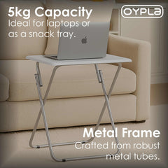 Oypla Lightweight Portable Folding Snack Laptop TV Tray Table Desk