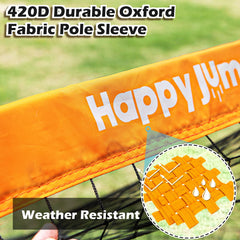 Happy Jump Football Goal Pop Up Football Net Post for Garden Training Festive Gift -5'x3'6"(Orange) -1 Pack