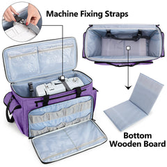 CURMIO Universal Sewing and Embroidery Machine Carrying Case, Purple