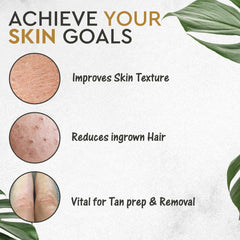 Mirak naturals 2 Exfoliating Gloves - SPA Hammam Body Scrubber - Fake Tan Remover Exfoliator Mitts