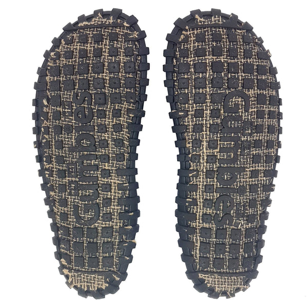Gumbies Islander Flip-Flops | Unisex Classic Canvas Flip-Flops with Recycled Rubber Outsole & Cotton Footbed | Contoured, Lightweight & Everyday Comfortable | Denim Hibiscus | EU 39