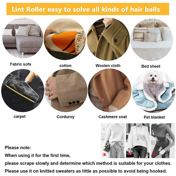 Jiuhao Lint Remover Carpet,Portable Pet Hair Remover for Carpet Scraper Reusable Lint Roller Scraper for Cleaning Pet Hair On Carpets,Sofas,Beds,Blankets,Clothes Lint Removal Pro Tool