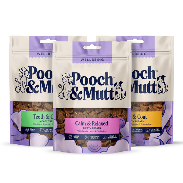 Pooch & Mutt - Meaty Dog Treats (Grain Free), Variety Set, Pack of 3x120g